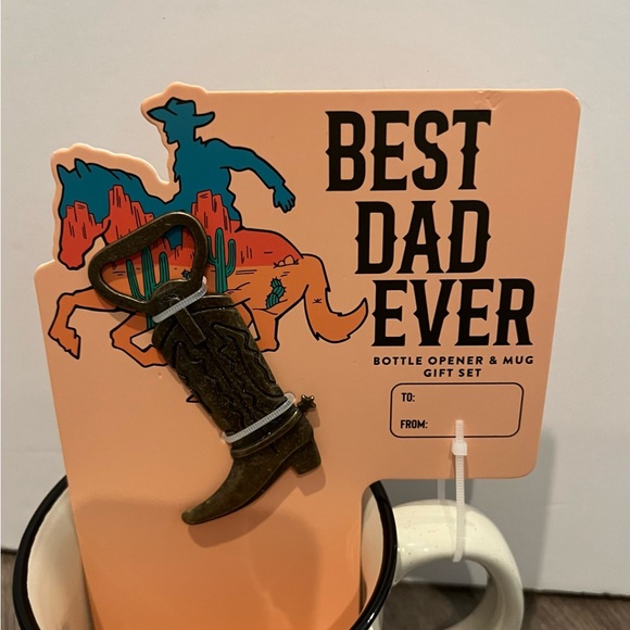 Best Dad Ever Coffee Mug and Bottle Opener- NWT - Picture 2 of 2